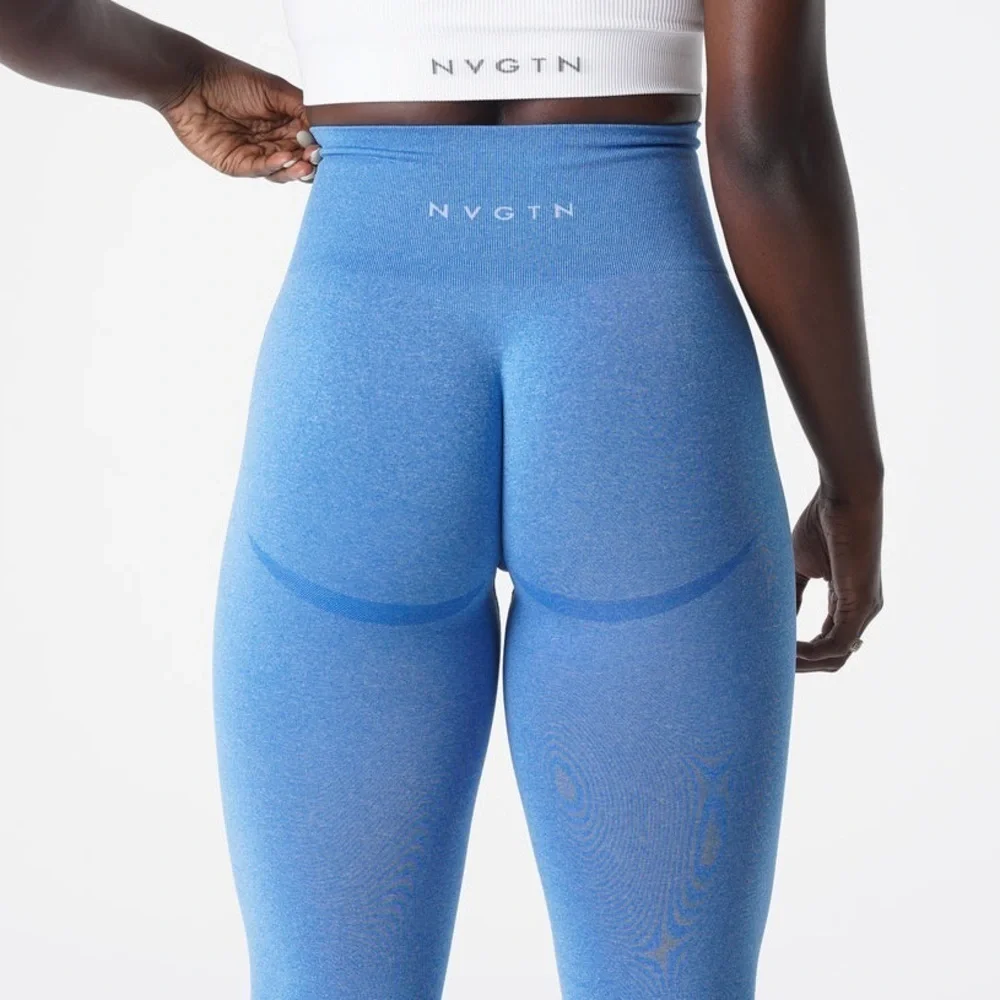NVGTN Ocean Blue Curve Seamless Leggings Women’s size Small